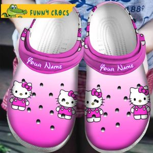 Customized Hello Kitty Pink Purple Crocs