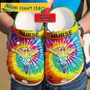 Customized Hippie Nurse Crocs Slippers