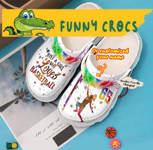 Customized Just A Girl Who Loves Basketball Crocs