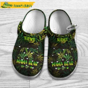 Customized Mama Bear Weed Crocs Slippers