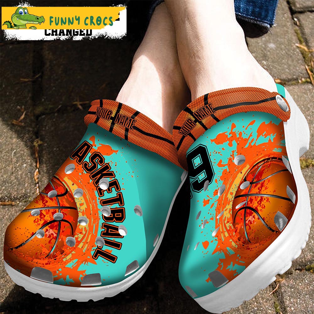Customized & Number Basketball Blue Crocs - Discover Comfort And Style ...