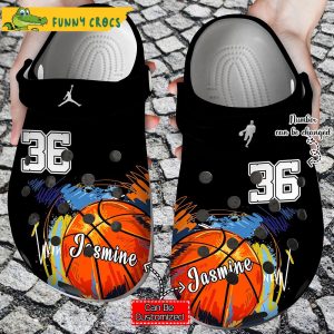 Customized Number Basketball Colorful Crocs 1 1