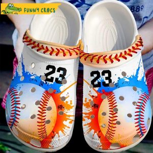 Customized Number Color Baseball Crocs Clog
