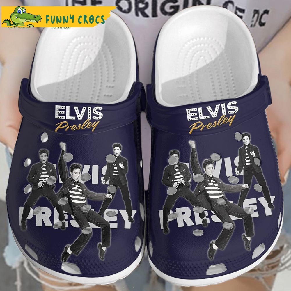 Dance King Of Rock And Roll Elvis Presley Purple Crocs
