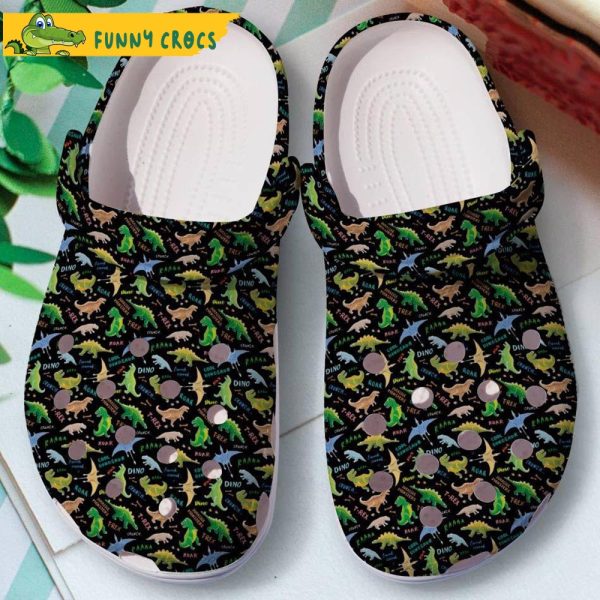 Dinosaur Collection Pattern Jurassic Park Crocs - Discover Comfort And ...