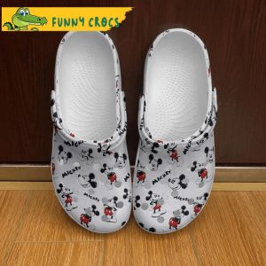 Disney Mickey Mouse White Crocs Clog Shoes