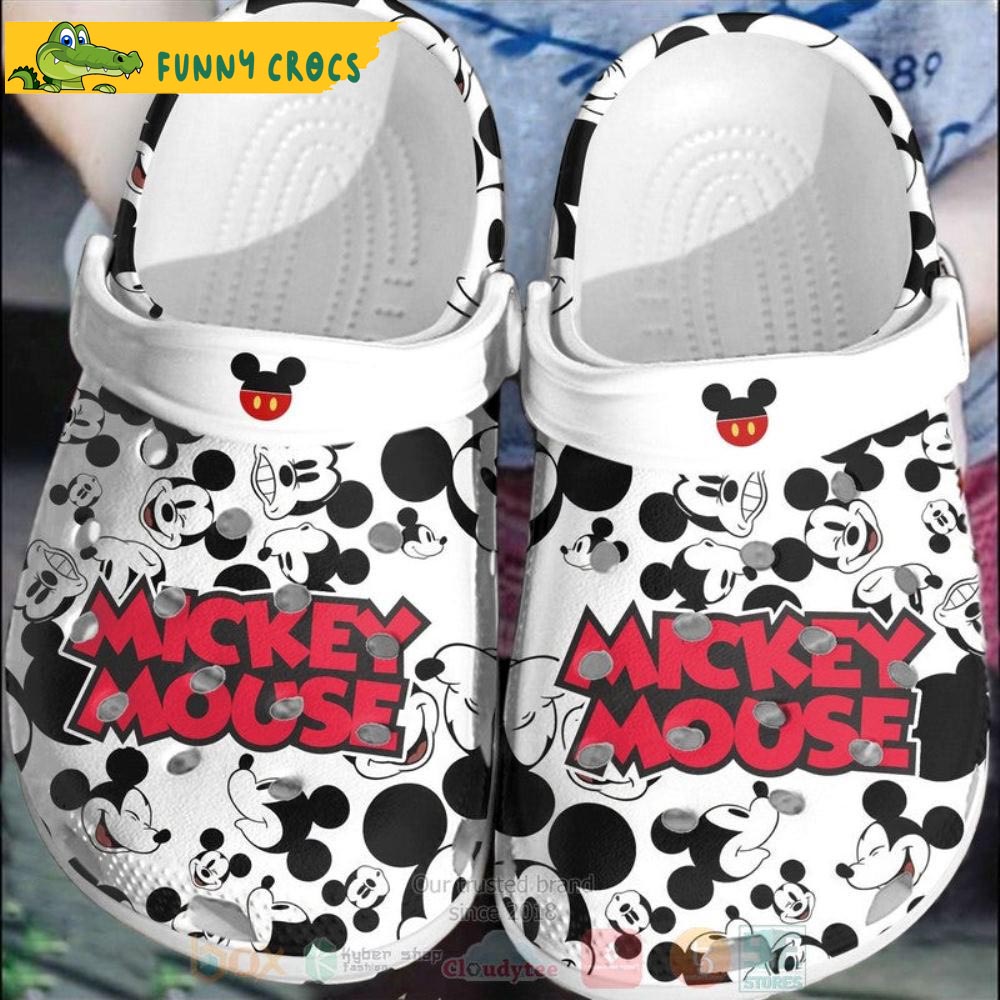 Disney Pattern Mickey Mouse Crocs Clog Shoes