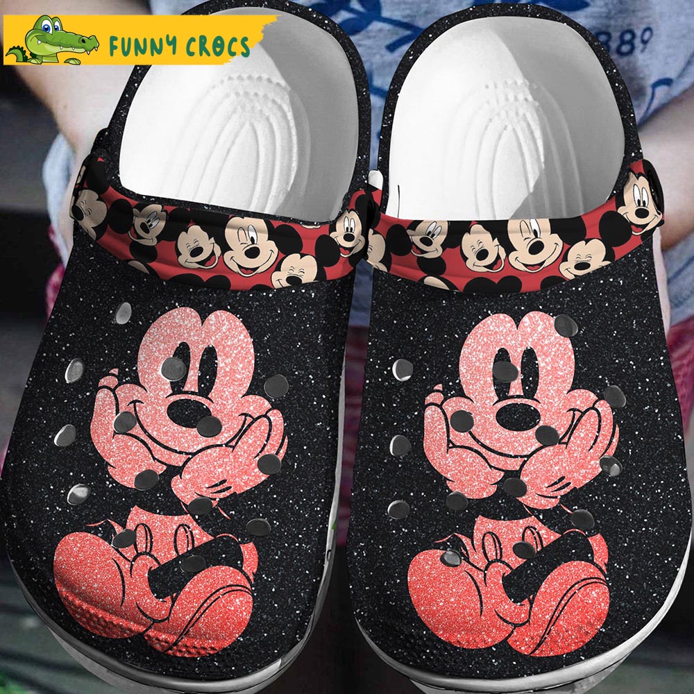 Disney Purl Red Mickey Mouse Crocs Clog Shoes