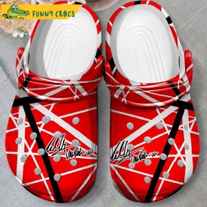 EVH Red Guitar Crocs Clog Shoes 3