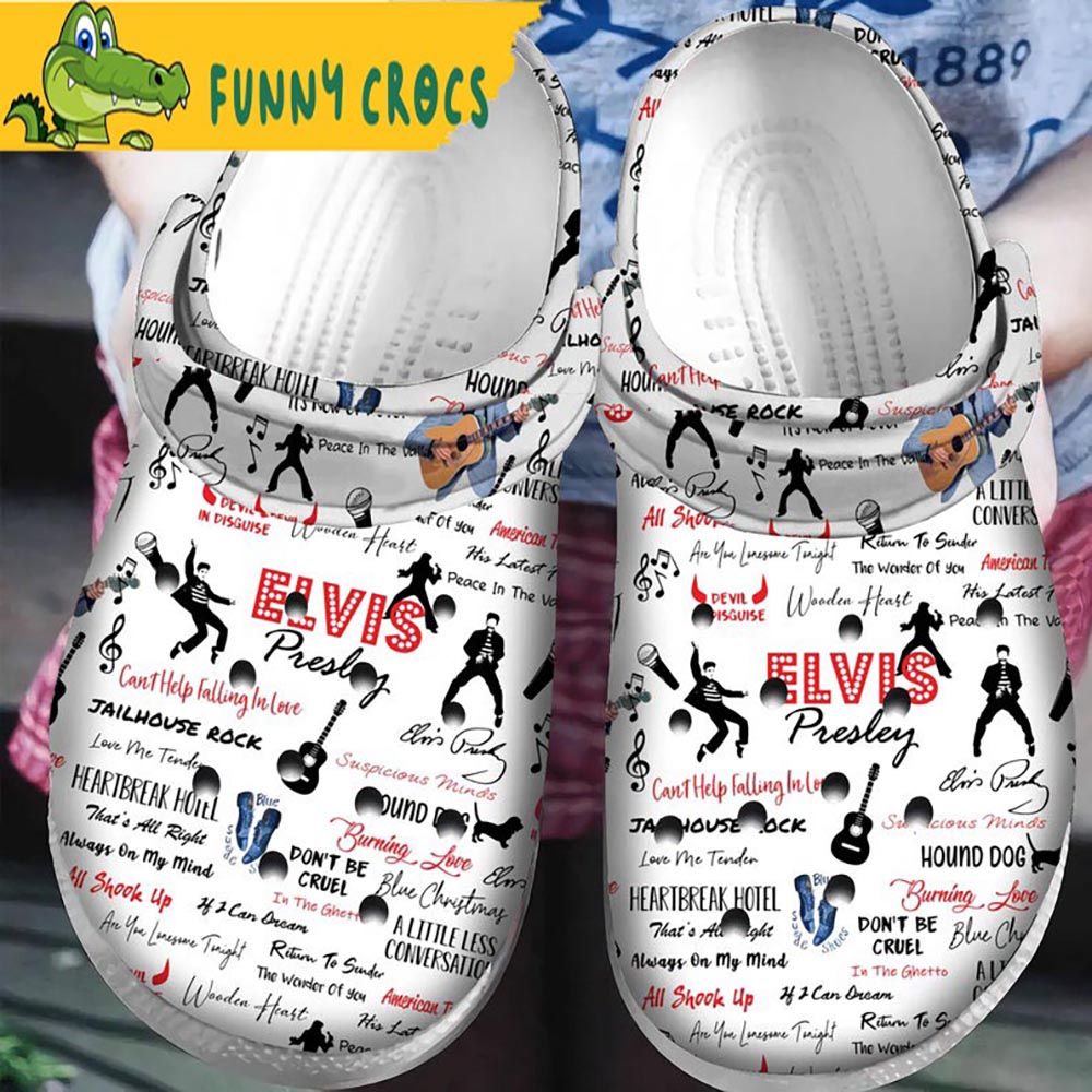 Elvis Presley Pattern Crocs