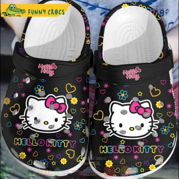 Funny Black Hello Kitty Crocs