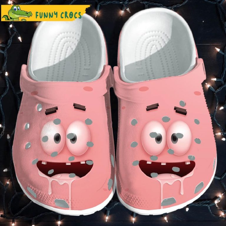 Funny Face Patrick Star Salivate Spongebob Crocs - Discover Comfort And ...