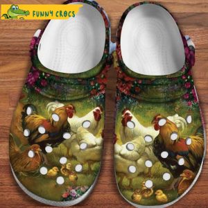 Funny Family Chicken Flower Crocs Clog Shoes