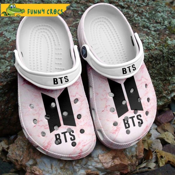 Funny Logo Bts Pink Crocs