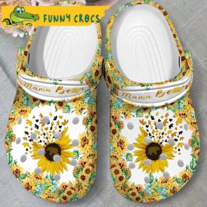 Funny Mama Bear Sunflower Gifts Crocs
