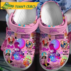 Funny Pattern Pink P!nk Crocs