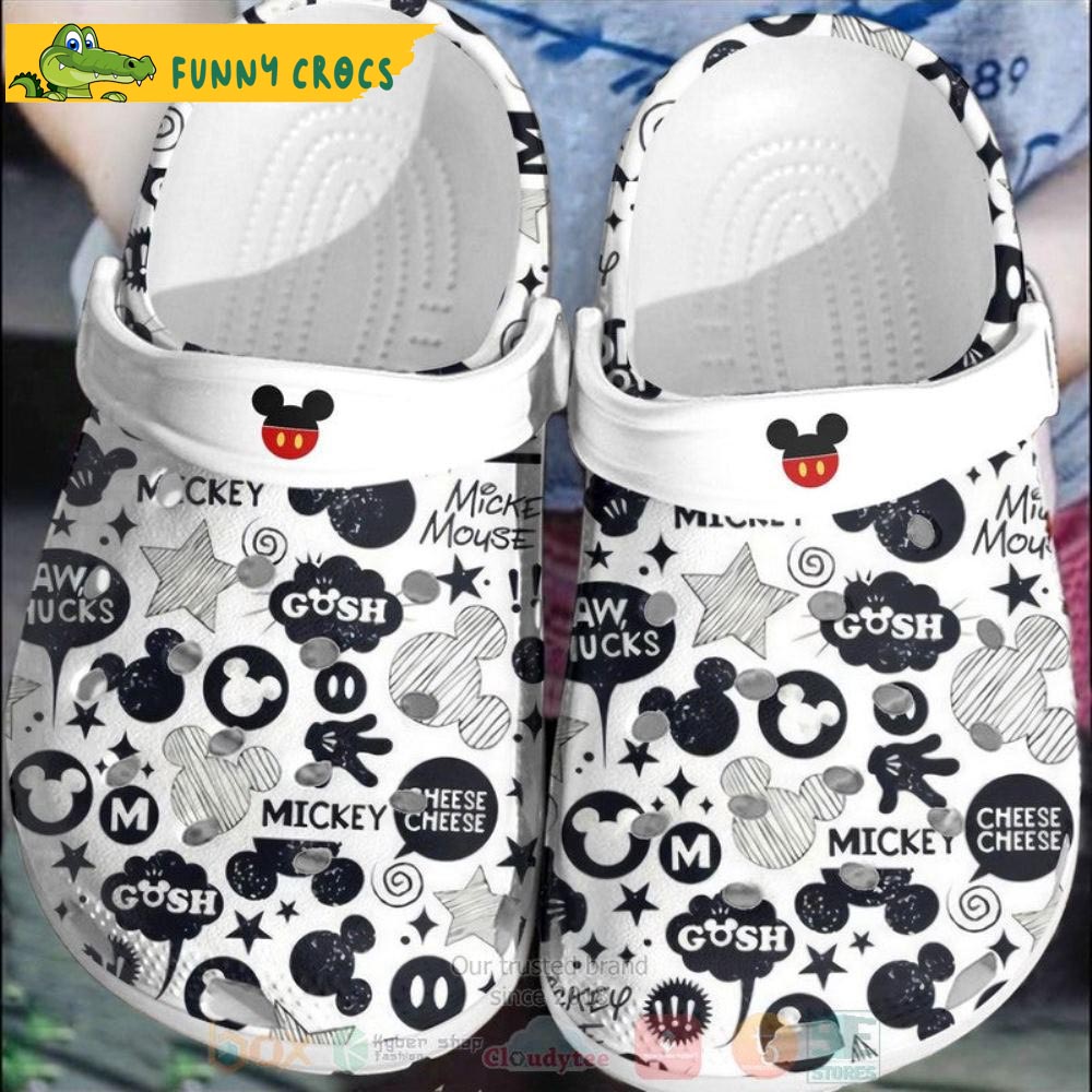 Gosh Cheese Mickey Mouse Crocs Clog Shoes