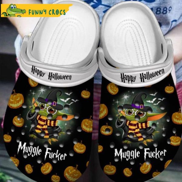 Happy Halloween Harry Potter Baby Yoda Crocs