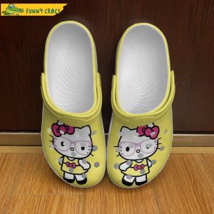 Hello Kitty x Pink Glasses So Cute Yellow Crocs
