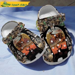 Hippie Deer Hunting Gifts Crocs Clog Shoes 1
