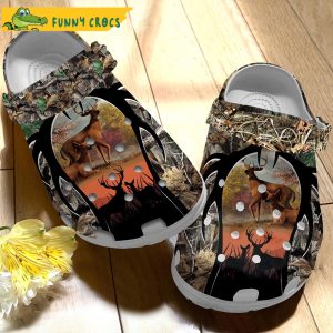 Hippie Deer Hunting Gifts Crocs Clog Shoes 3