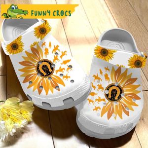 Horse Rider Sunflower Gifts Crocs Slippers
