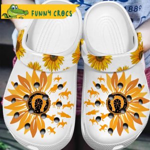 Horse Rider Sunflower Gifts Crocs Slippers