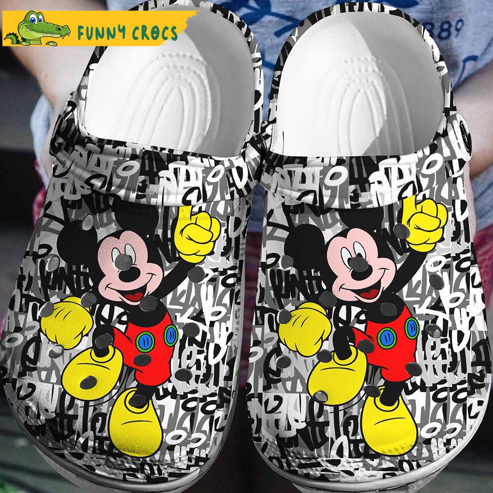 Iconic Style Mickey Mouse Crocs Clog Shoes