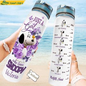 Just A Girl Who Loves Snoopy Water Tracker Bottle