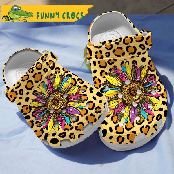 Leopard Sunflower Gifts Crocs