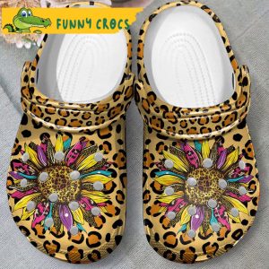 Leopard Sunflower Gifts Crocs 3