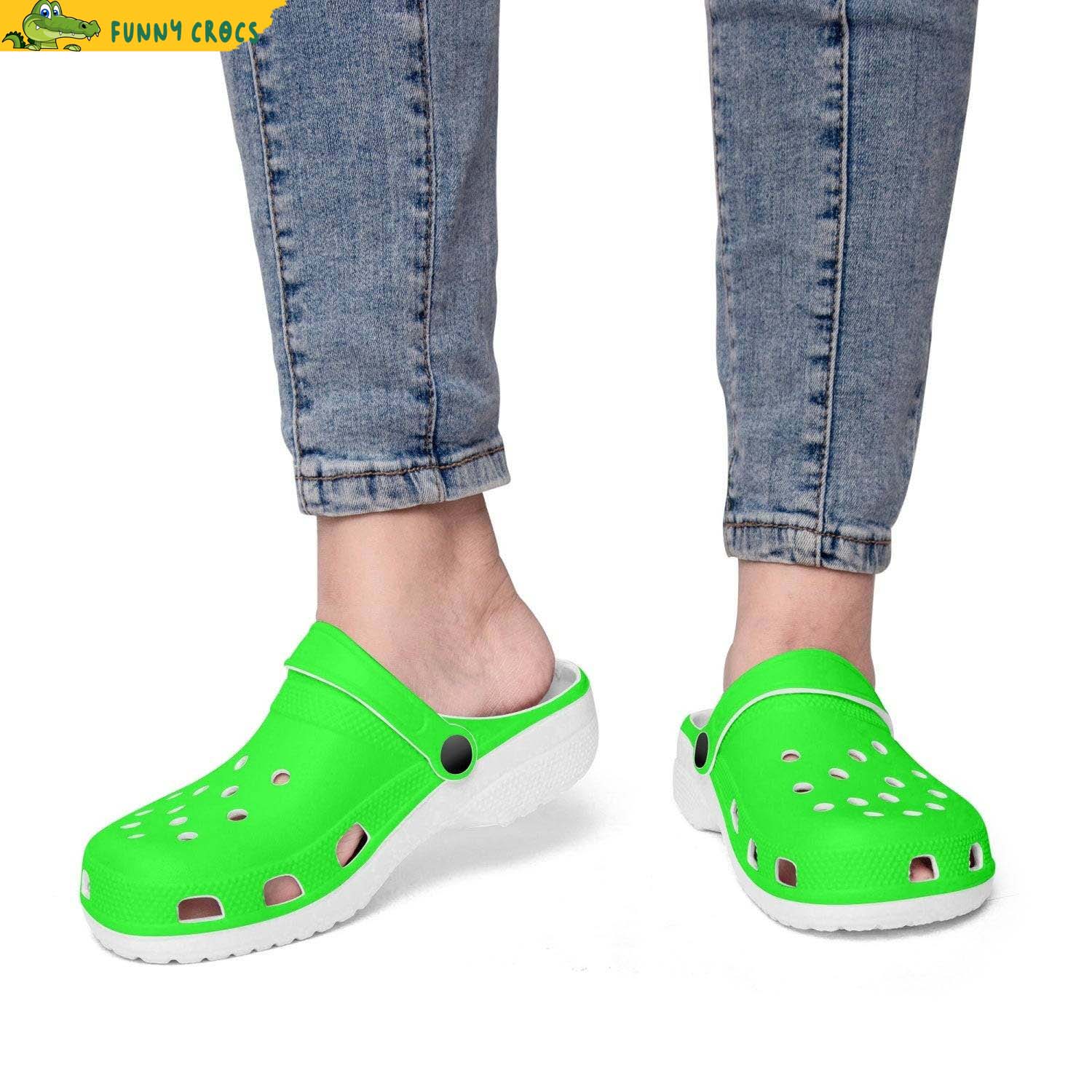 Arrangement Mart prik Lime Green Crocs - Step into style with Funny Crocs