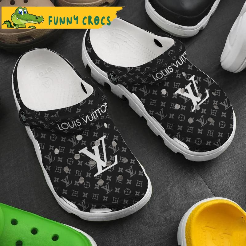 Louis Vuitton Black Lv Crocs