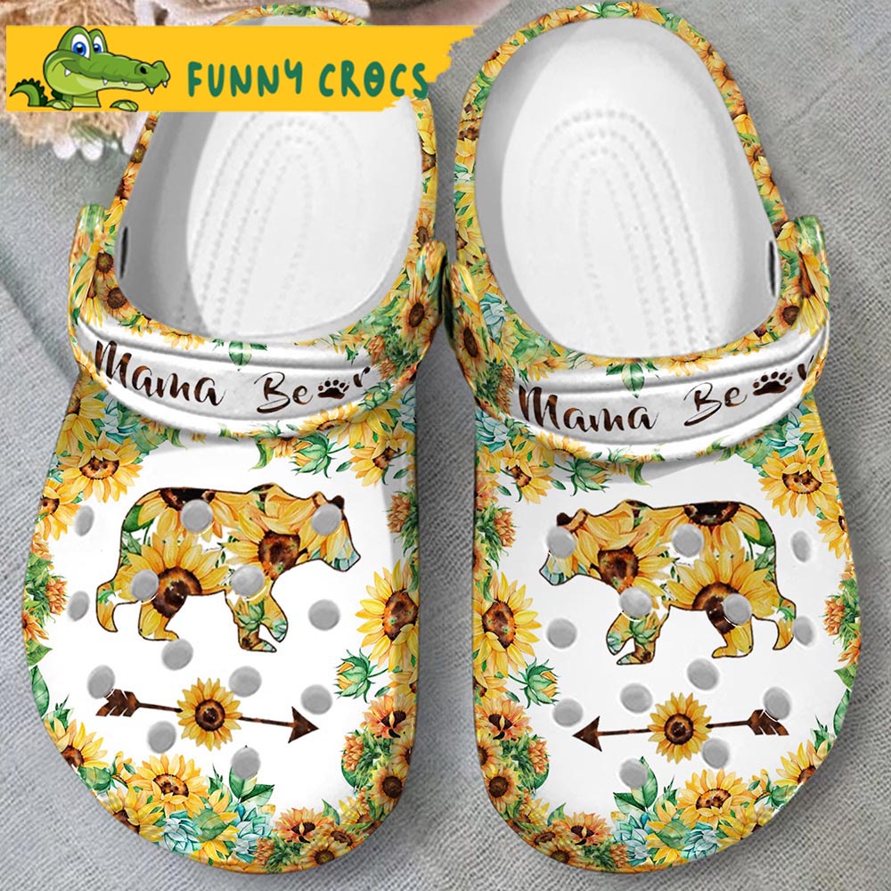 Mama Bear Sunflower Gifts Crocs
