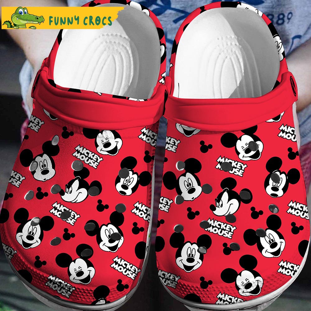 Mickey Mouse Pattern Crocs Slippers