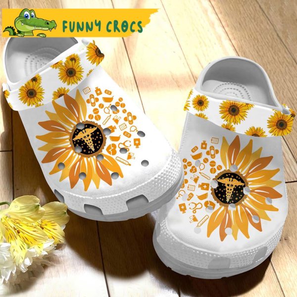 Nurse Sunflower Gifts Crocs Slippers