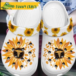 Nurse Sunflower Gifts Crocs Slippers 2
