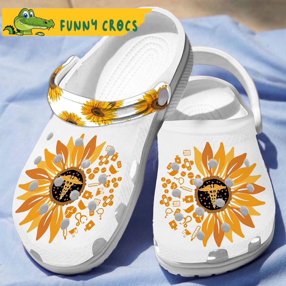 Nurse Sunflower Gifts Crocs Slippers