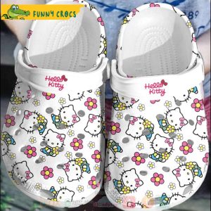 Pattern Hello Kitty Crocs