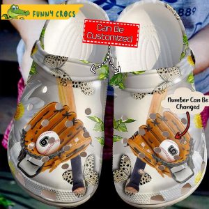 Personalized And Number Butterfly Baseball Crocs
