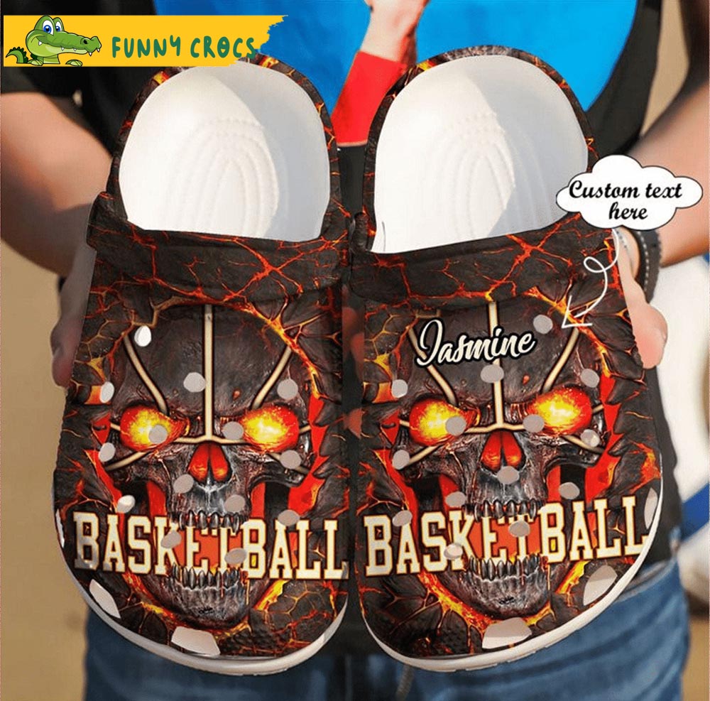 Personalized Basketball Skull Gifts Crocs