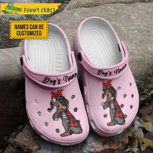 Personalized Cute Dachshund Crocs Slippers 1