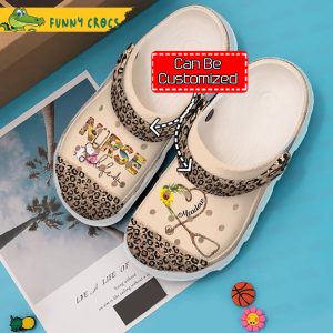 Personalized Life Leopard Nurse Crocs Clog Shoes