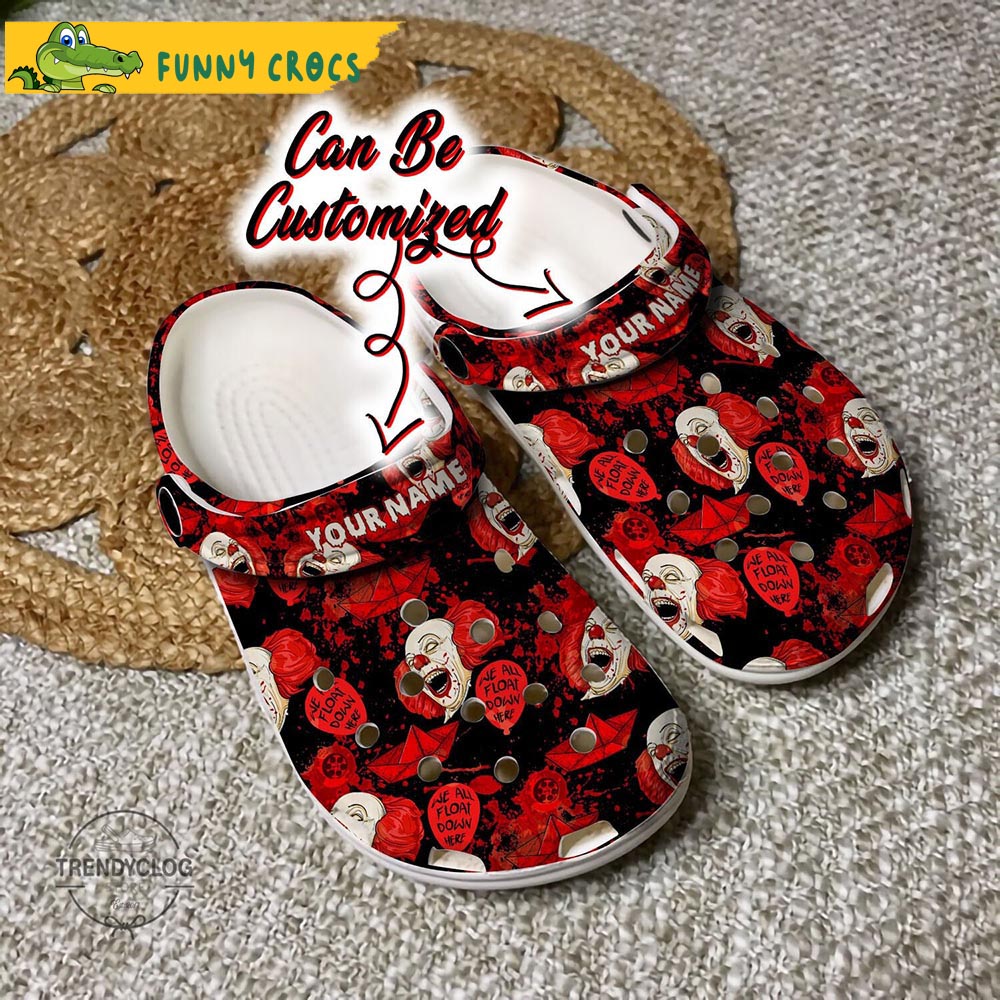 Personalized Scary Spooky Halloween Movie It Clown Pennywise Crocs Slippers