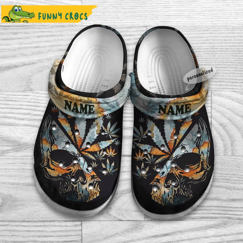 Personalized Skull Weed Cannabis Crocs