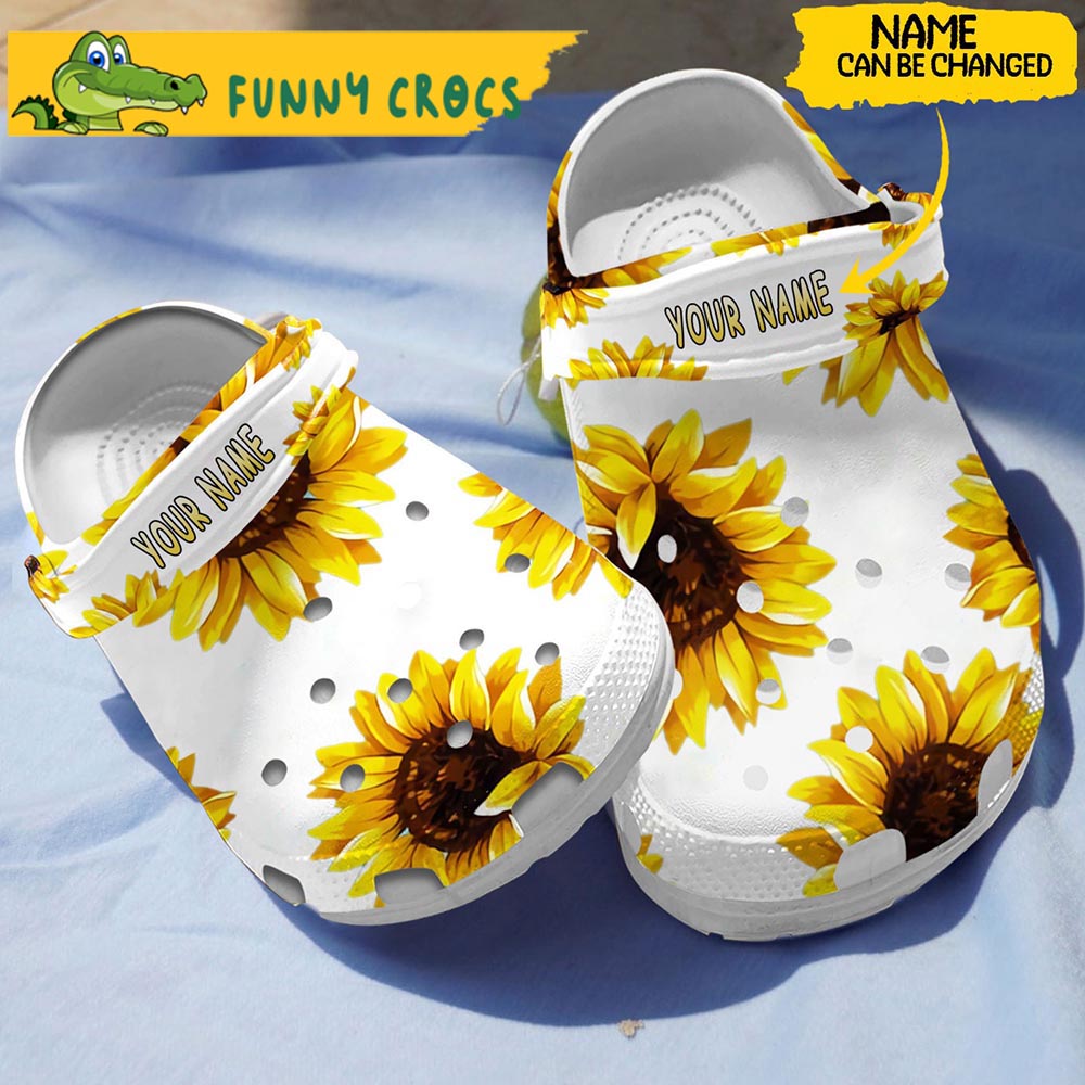 Personalized Sunflower Gifts Crocs