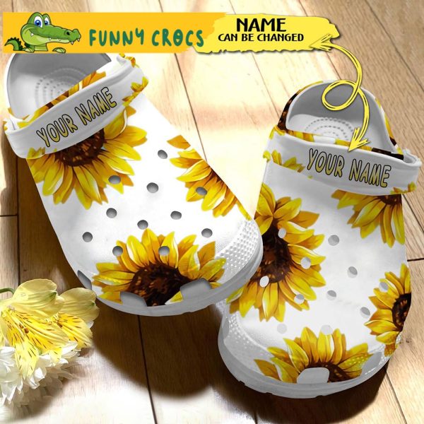 Personalized Sunflower Gifts Crocs