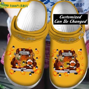 Personalized Thanksgiving Fall Gnomes Crocs
