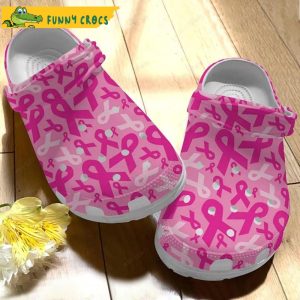 Pink Ribbons Breast Cancer Crocs Clog Shoes