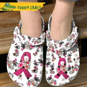 Pink Ribbons Breast Cancer Crocs Slippers